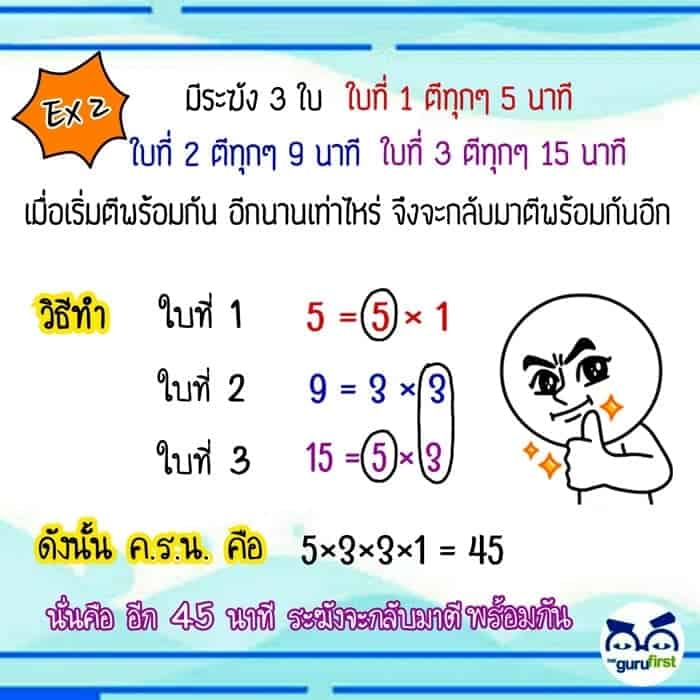 ตัวอย่างโจทย์ปัญหา ค.ร.น. 2