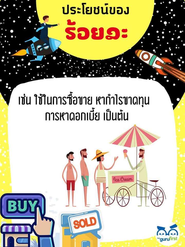 ประโยชน์ของร้อยละ