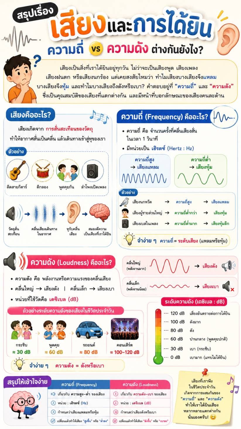 01 เสียงและการได้ยิน ความถี่ ความดัง